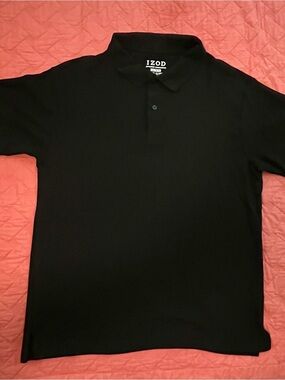 Izod Black Short-Sleeve Polo
